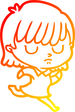 Bir insan tarafından çizilmiş bir karikatür kadın çizimi