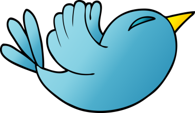 Bir insan tarafından çizilmiş mavi kuş karalaması.