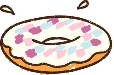 Bir insan tarafından çizilmiş buzlu çörek tebeşiri.