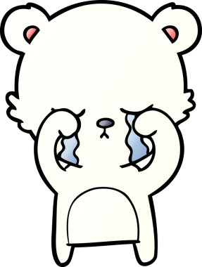 Bir insan tarafından çizilmiş kutup ayısı karikatürü