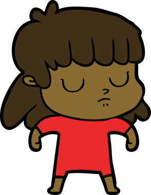 Bir insan tarafından çizilmiş ilgisiz bir kadın çizgi filmi.