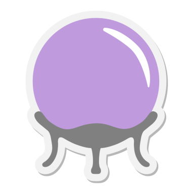 Bir insan tarafından çizilmiş Kristal Top etiketi