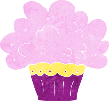 Bir insan tarafından çizilmiş büyük bir kek.