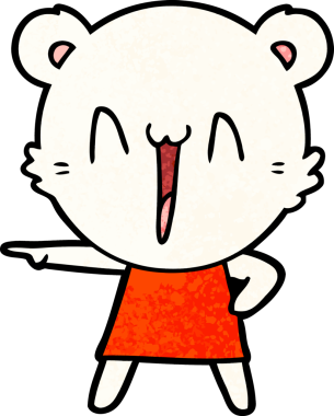 Bir insan tarafından çizilmiş kutup ayısı karikatürü