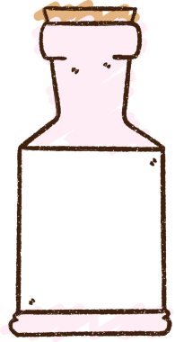 Bir insan tarafından çizilen mantarlı Şişe Tebeşiri