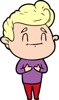 Bir insan tarafından çizilmiş mutlu çizgi film adamı.