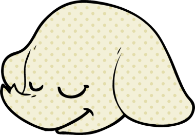 Bir insan tarafından çizilmiş bir fil yüzü.