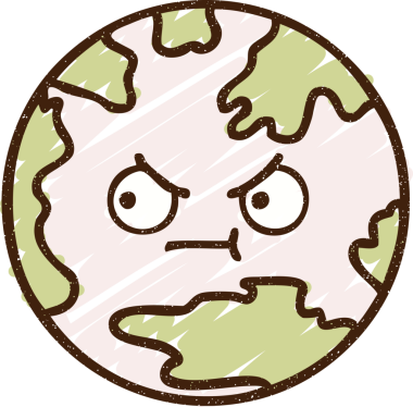 Bir insan tarafından çizilen Dünya Tebeşiri