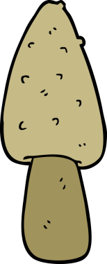 bir insan tarafından çizilmiş mantar mantarı