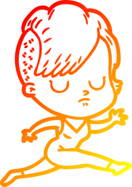 Bir insan tarafından çizilmiş bir karikatür kadın çizimi