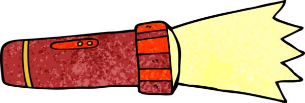 Bir insan tarafından çizilmiş yanan meşale karalaması.