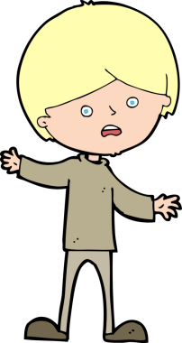 Bir insan tarafından çizilmiş mutsuz çocuk çizgi filmi.