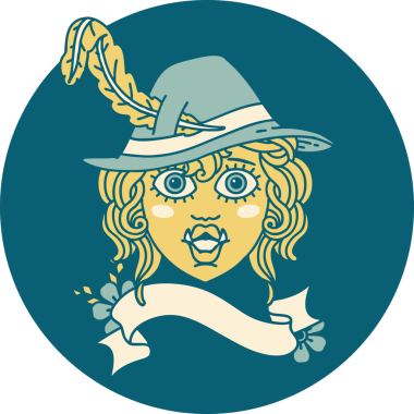 Retro Dövme Biçimli Ork karakteri bir insan tarafından çizildi