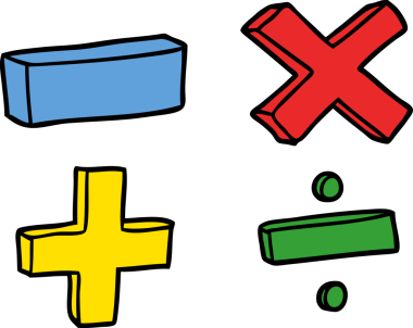 bir insan tarafından çizilmiş matematik sembolleri.