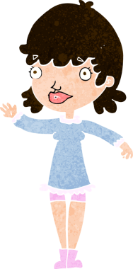 Bir insan tarafından çizilmiş karikatür kadın.