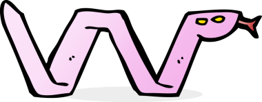 Bir insan tarafından çizilmiş yılan sembolü.