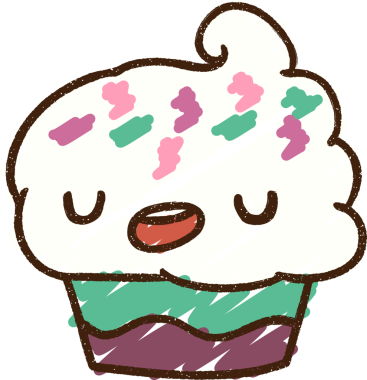 Bir insan tarafından çizilen Cupcake Tebeşiri