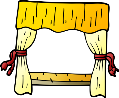 Bir insan tarafından çizilmiş perdeli karalama penceresi.