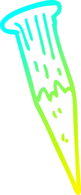 Bir insan tarafından çizilmiş ahşap bir kazığın soğuk eğimli çizgisi.