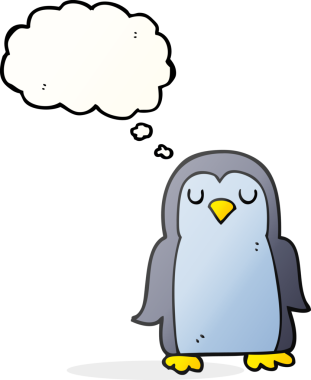 Bir insan tarafından çizilmiş serbest çizim baloncuk pengueni.