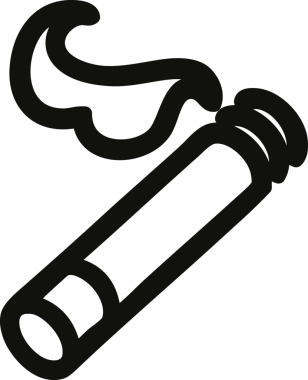 Bir insan tarafından çizilmiş sigara simgesi