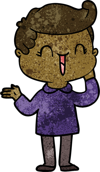 Bir insan tarafından çizilmiş gülen çocuk.