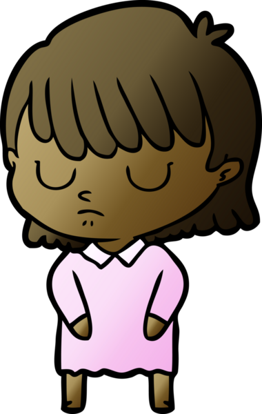 Bir insan tarafından çizilmiş karikatür kadın.