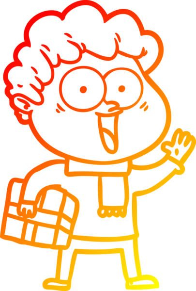 Bir insan tarafından çizilmiş mutlu bir adamın çizgi çizimi.