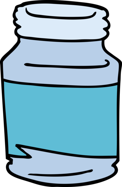 Bir insan tarafından çizilmiş karalama cam kavanozu.