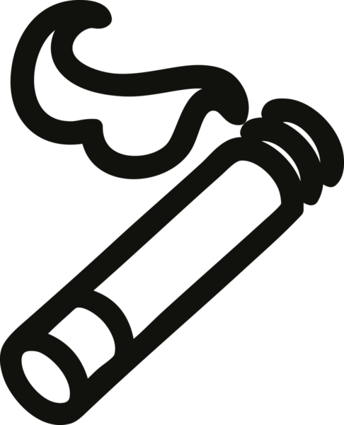 Bir insan tarafından çizilmiş sigara simgesi