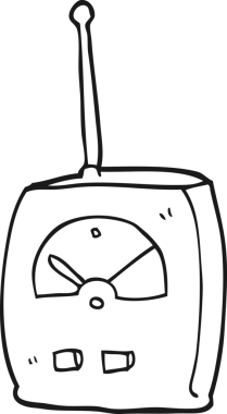 Bir insan tarafından çizilmiş siyah beyaz karikatür bilim ekipmanları