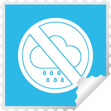 Bir insanın çizimine izin verilen yağmursuz bir karikatür.