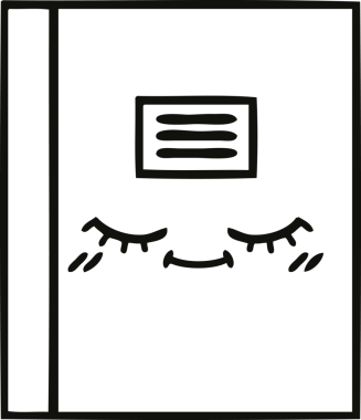 Bir insan tarafından çizilmiş bir defterin çizgi çizimi