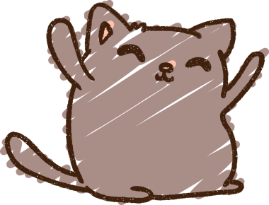 Bir insan tarafından çizilen Mutlu Kedi Tebeşiri