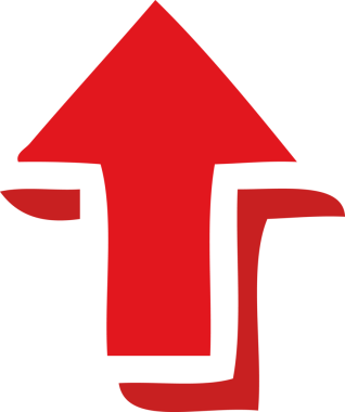 Bir insanın çizdiği okun düz renk retro karikatürü