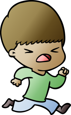 Çizgi film bir insan tarafından çizilmiş stresli adam