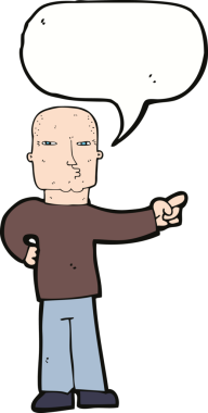 Bir insan tarafından çizilmiş konuşma balonlu bir adam.