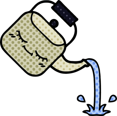 Bir insan tarafından çizilmiş bir çaydanlık çizgi filmi.