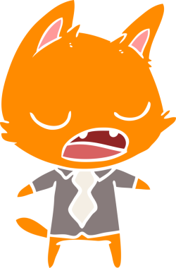 Bir insan tarafından çizilmiş konuşan kedi patronu.