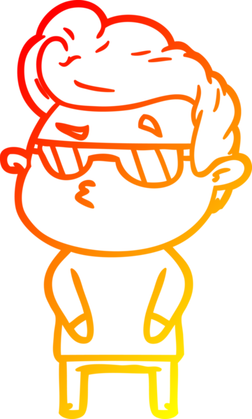 Bir insan tarafından çizilen karikatür karikatürünün sıcak çizgi çizimi.