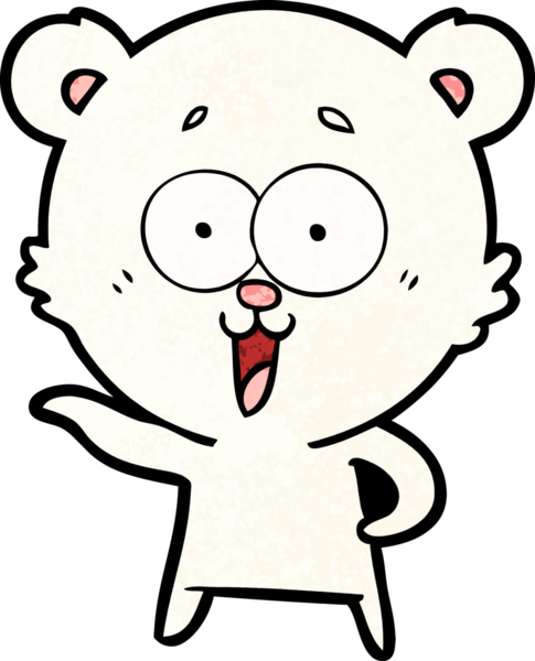 Bir insan tarafından çizilmiş kutup ayısı karikatürü