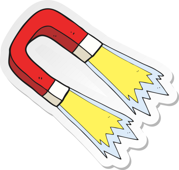 Bir insan tarafından çizilmiş bir karikatür mıknatısı.