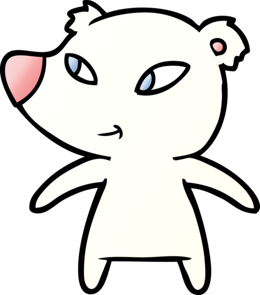 Bir insan tarafından çizilmiş kutup ayısı karikatürü