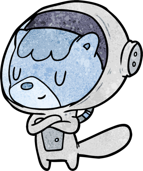 bir insan tarafından çizilmiş çizgi film kedisi astronot hayvanları