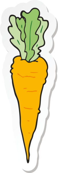 Bir insan tarafından çizilmiş havuç etiketi.