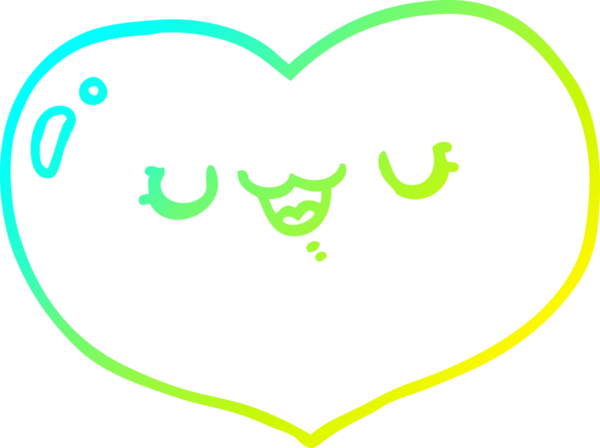 Bir insan tarafından çizilmiş bir aşk karikatürü çizimi.