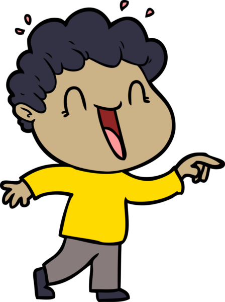 Bir insan tarafından çizilmiş mutlu bir adam.