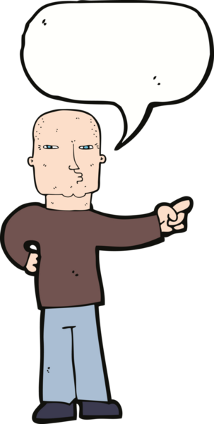 Bir insan tarafından çizilmiş konuşma balonlu bir adam.