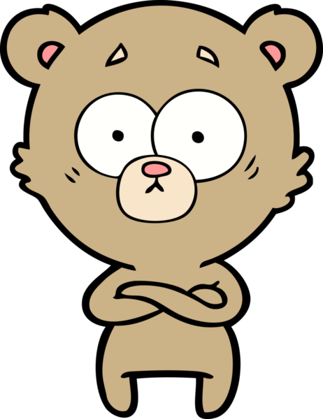 Bir insan tarafından çizilmiş sürpriz ayı karikatürü