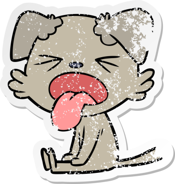 Bir insan tarafından çizilmiş bir karikatür çıkartması.